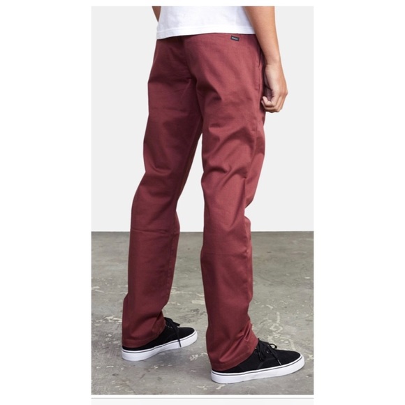 Oxblood Red RVCA Pants - Picture 9 of 9